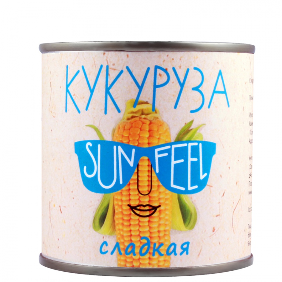 Кукуруза сладкая 340г(280св) 12 SUNFEEL