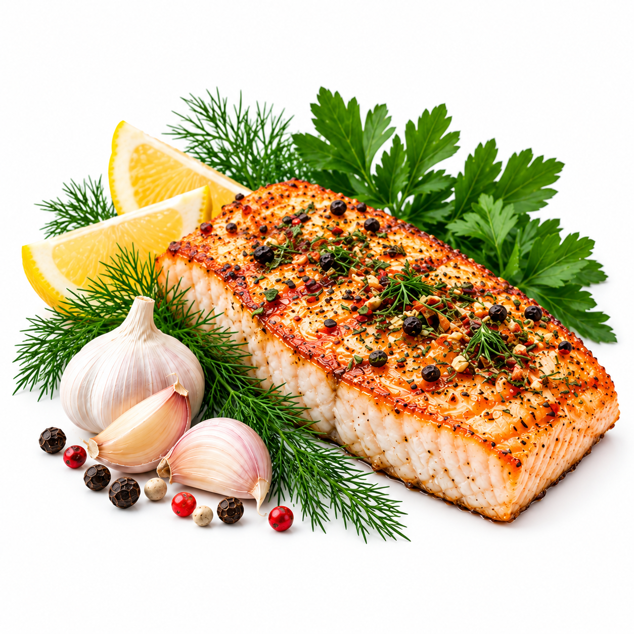 Golden Herb-Crusted Salmon with Lemon
