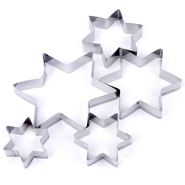 Набор выемок металл Звезда (5 шт.,) ,